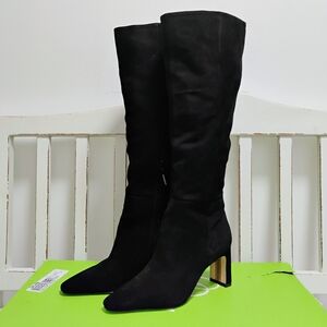 Sam Edelman Women's Sylvia Pointed Toe High Heel Boots Black - Medium